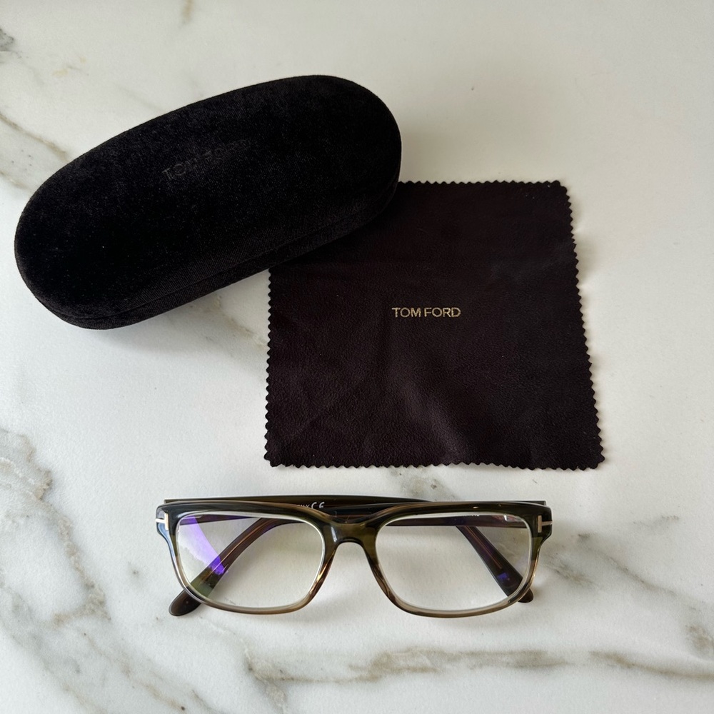 Tom Ford, TF5313 Unisex Brown Rectangular Glasses